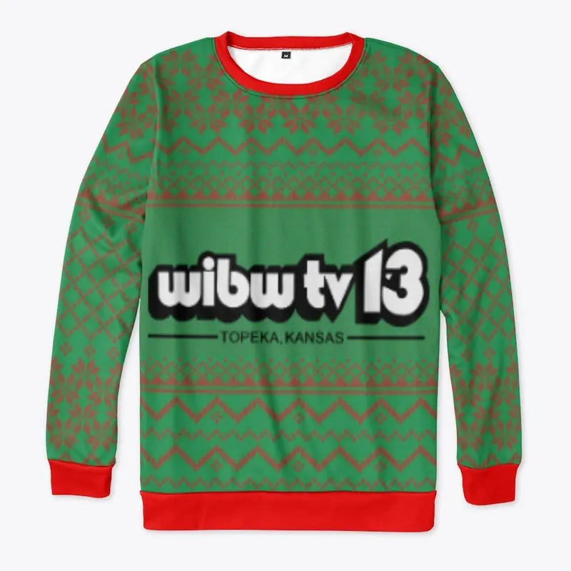 WIBW 70s-80s Style Logo Ugly Sweater