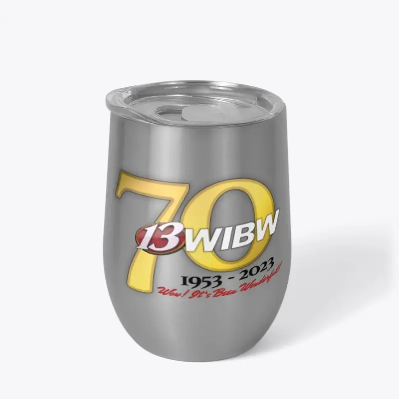 WIBW 70th Anniversary Logo Wine Tumbler